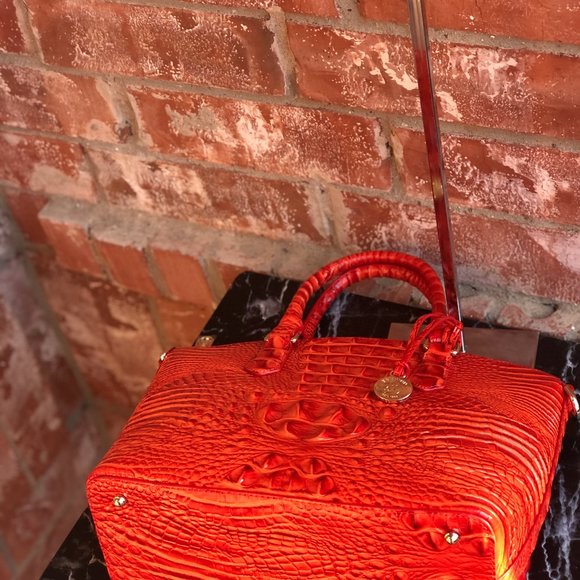 Brahmin Duxbury Satchel Amaryllis Orange NWT - Picture 5 of 7
